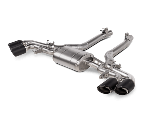 Akrapovic 2020+ BMW X5M (F95)/X6M (F96) Slip-On Line (Titanium) w/Carbon Fiber Titanium