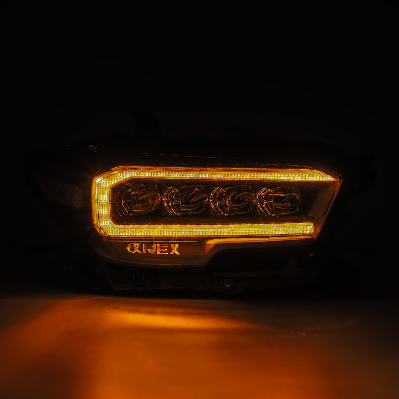 AlphaRex 16-20 Toyota Tacoma NOVA LED Projector Headlights Plank Style Black w/Activation