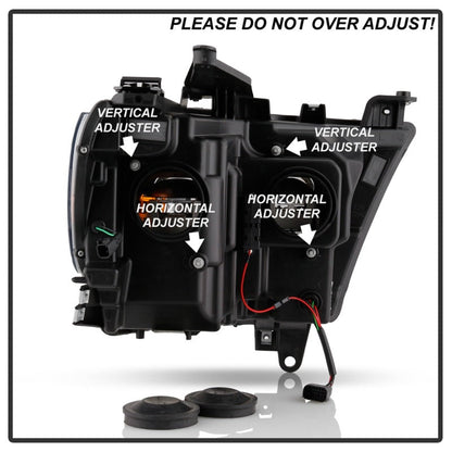 Spyder Dodge Ram 19-20 Halogen Model Projector Headlights Chrome PRO-YD-DR19HALSI-SEQ-BK 5087393