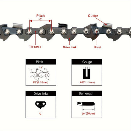 Chainsaw Chain for Oregon 72" 3/8 72EXJ072G