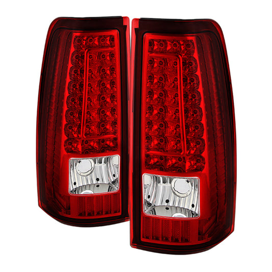 SPYDER Xtune Chevy Silverado 1500-2500-3500 03-06 C-Shape LED Tail Lights Red Clear ALT-ON-CS03-G2-LED-RC 5081285