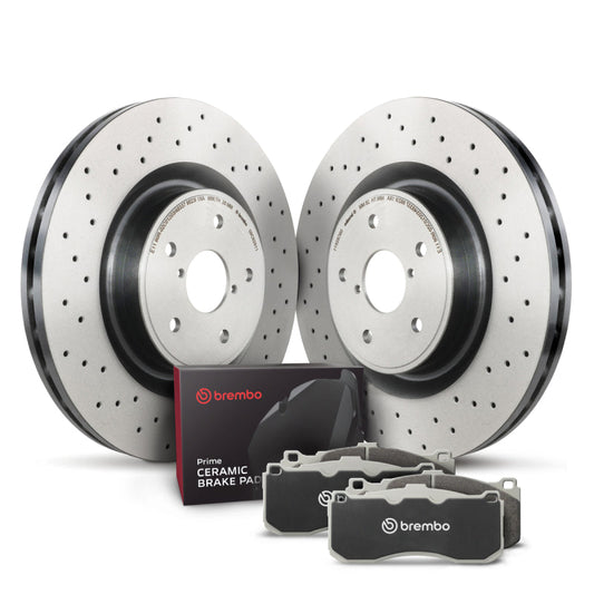 Brembo OE 17-23 Porsche 718 Boxster/718 Cayman/13-16 Boxster/14-16 Cayman Rear Disc Brake Kit KT00B07