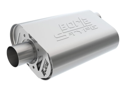 Borla 11-15 Chevy Camaro Stainless Steel Oval S-Type 2.5in Inlet/Outlet Crate Exhaust Muffler 400944