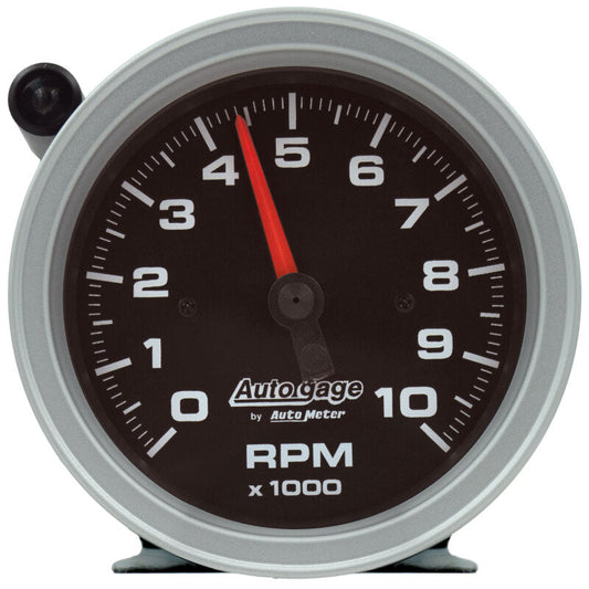 AutoMeter Tachometer Gauge 10K RPM 3 3/4in Pedestal w/Ext. Shift-Light