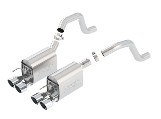Borla 06-13 Chevy Corvette C6 ZO6/ZR1 Manual Trans S-Type II Rear Section Exht Dual Rd Rolled Tips 11917