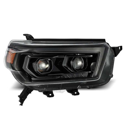 AlphaRex 10-13 Toyota 4Runner LUXX LED Proj Headlights Plank Style Alpha Black w/Seq