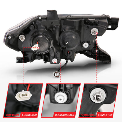 Anzo Toyota Tacoma '16-18 Projector Plank Style Switchback H.L Black Amber — 1EF5C