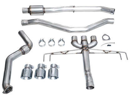 AWE Tuning 2024 Acura Integra Type S DE5 FWD Track Edition Exhaust w/ Triple Chrome Silver Tips 3020-52335