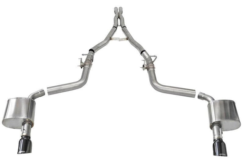 Corsa 15-21 Charger SRT/Hellcat/Redeye 2.75in Valved Catback DRE w/ Single 4.5in Blk PVD