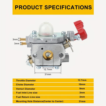 Carburetor Kit for Troy-Bilt MS2550 MS2560 RM430 — Replaces C1U-P27