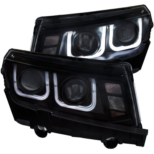 Anzo Black U-Bar Projector Headlights 2014-2015 Chevrolet Camaro