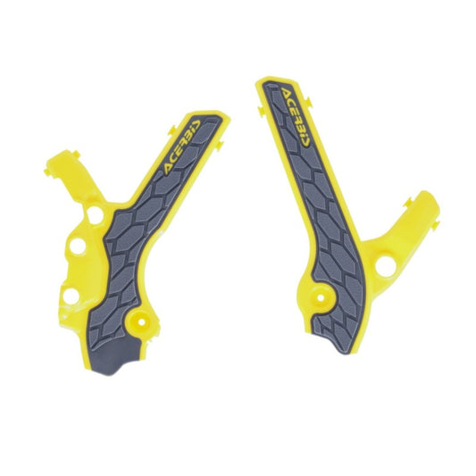 Acerbis 00+ Suzuki DRZ400E/S/SM Frame Guards- X-Grip - Gray/Yellow 2983341120