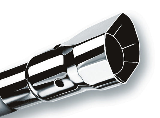Borla Universal Polished Tip Single Square Angle-Cut Intercooled (inlet 2 1/2in. Outlet 2 1/2 x 2 3/ 20116