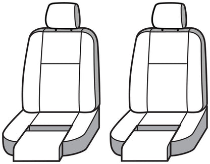 Covercraft 22-23 Jeep Grand Wagoneer (w/o Headrest) Polycotton SeatSaver Front Seat Covers - Gravel SSC3505CAGY
