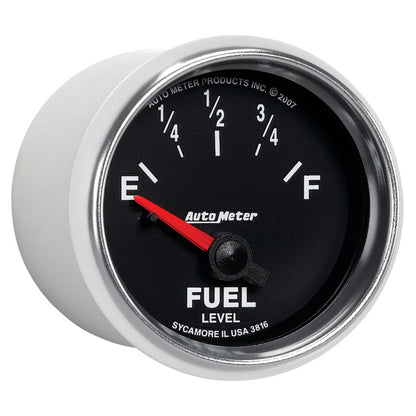 AutoMeter Gauge Fuel Level 2-1/16in. 240 Ohm(e) to 33 Ohm(f) Elec Gs 3816
