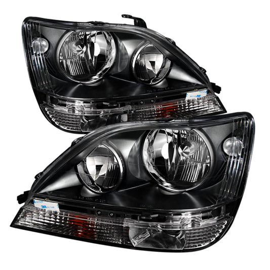 SPYDER Xtune Lexus Rx300 99-03 Halogen Only (Bulbs Not Included) Crystal Headlights Black PRO-JH-LRX99-BK 9028243