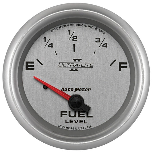 AutoMeter Gauge Fuel Level 2-5/8in. 240 Ohm(e) to 33 Ohm(f) Elec Ultra-Lite II 7716