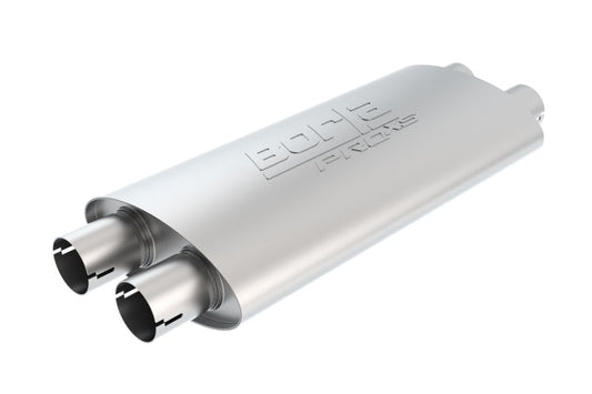 Borla Pro-XS 2.25in Tubing 19in x 4in x 9.5in Oval Notched Dual In / Dual Out Muffler 400492
