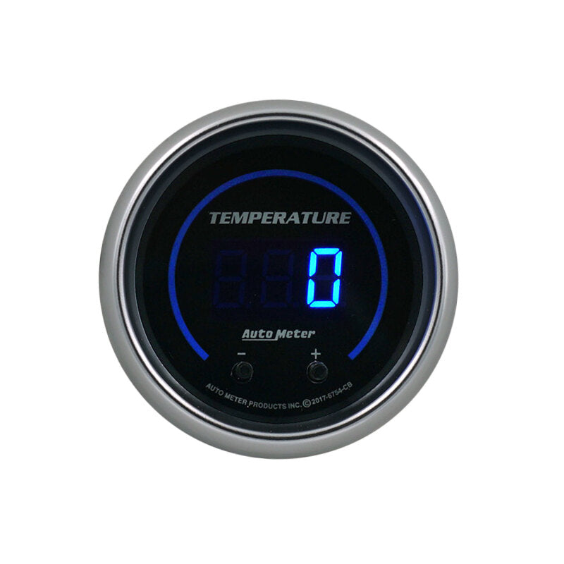 Autometer 52.4mm Black Switchable 60-340 Degrees F / 40-170 Degrees C Cobalt Elite