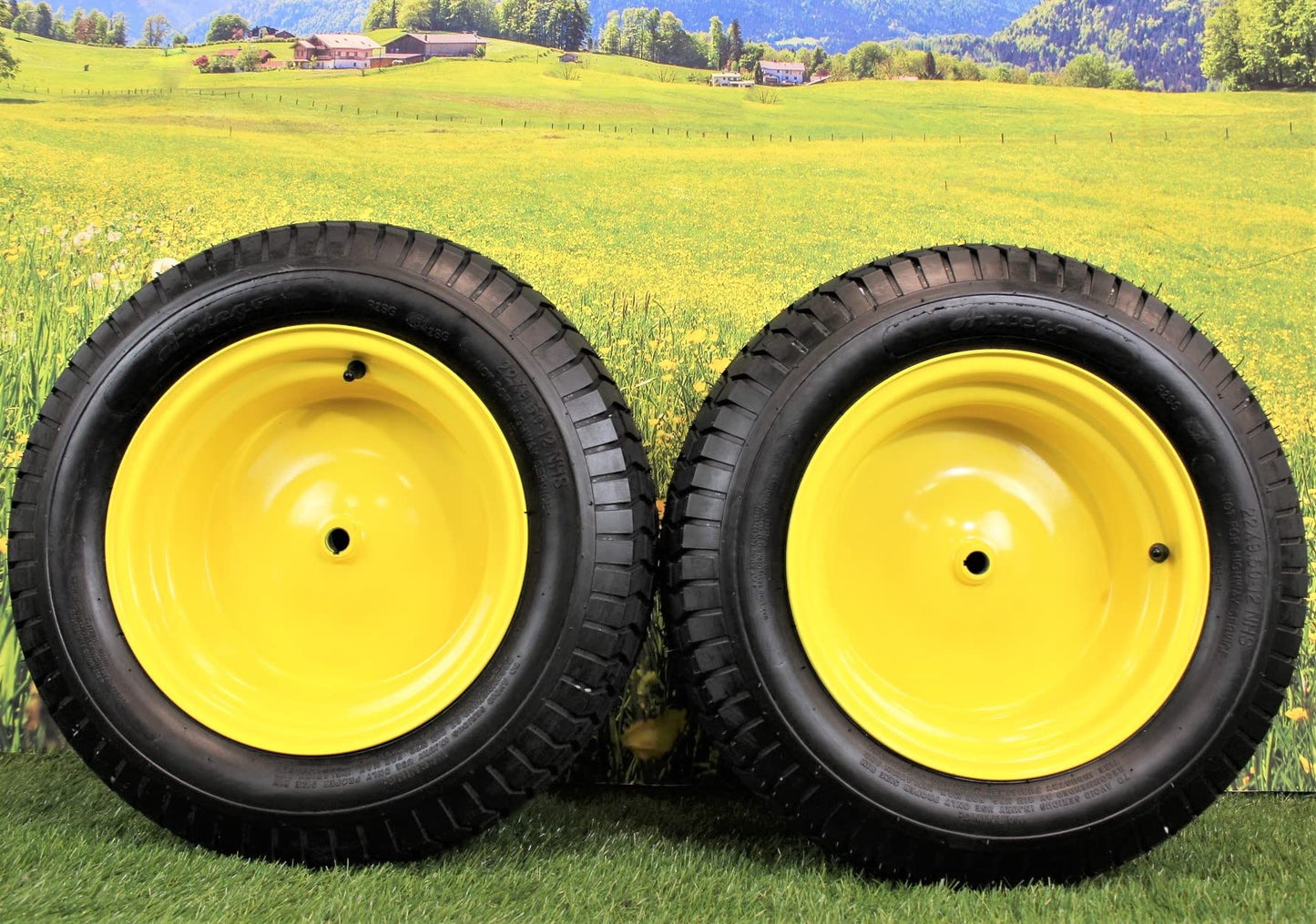 22x9.50-12 4 Ply Turf Tires & Wheels for John Deere Lawn & Garden Mower Turf Tires (Set (2)