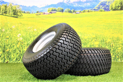 20x10.00-8 4 Ply Turf Tires with 8x7 Wheels Lawn & Garden Mower and Golf Cart (Set of 2)