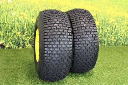 20x8.00-8 4 Ply Tires with 8x7 John Deere Yellow Wheels for Lawn & Garden Mower Turf (3)