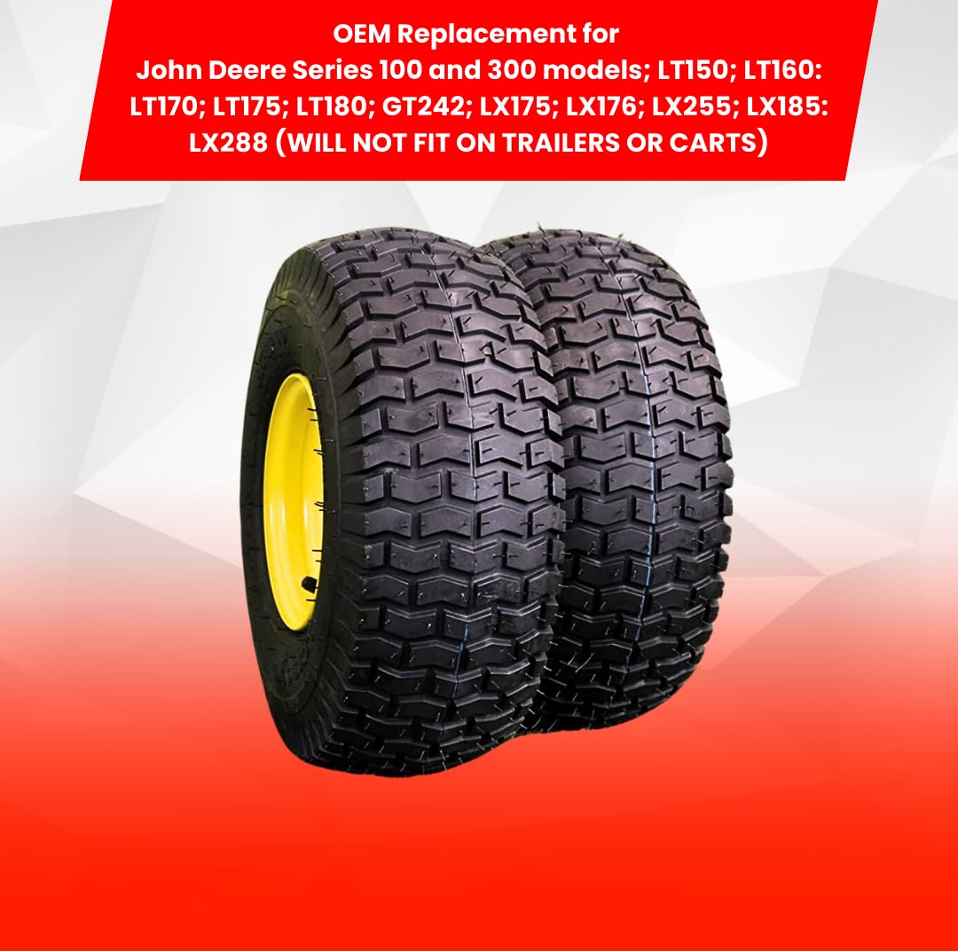 Antego Tire & Wheel (Set of 2) 15x6.00-6 Tire and Wheel Assemblies, ATW-001 (2)