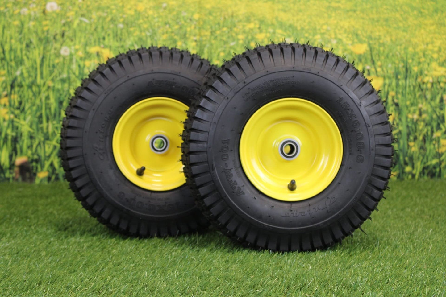Antego Tire & Wheel (Set of 2) 15x6.00-6 Tire and Wheel Assemblies, ATW-001 (2)