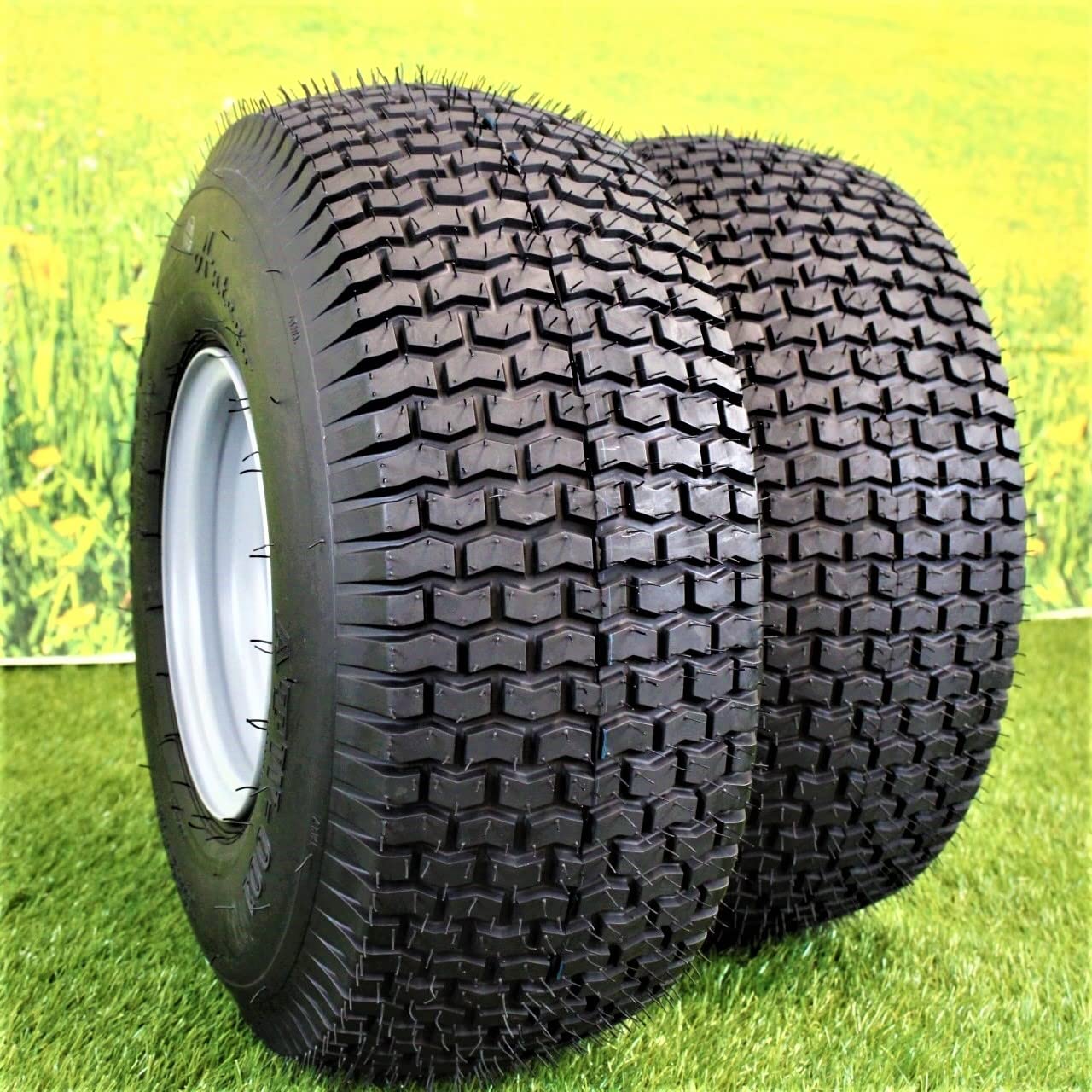 20x8.00-8 Tires with 8x7 Wheels 4 Ply for Lawn & Garden Mower Turf Tires (Set of 2)