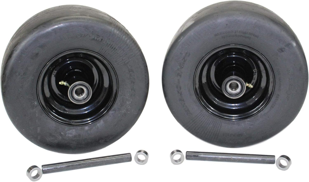 13x6.50-6 Semi-Pneumatic Flat Free Smooth with 6x4.5 Black Wheel (Qty: 1)