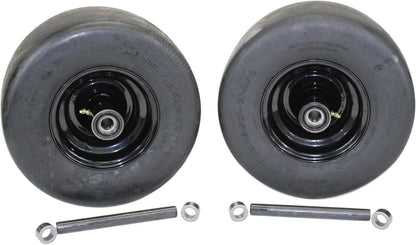 13x6.50-6 Semi-Pneumatic Flat Free Smooth with 6x4.5 Black Wheel (Qty: 1)