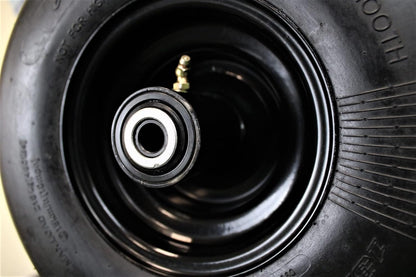 13x6.50-6 Semi-Pneumatic Flat Free Smooth with 6x4.5 Black Wheel (Qty: 1)