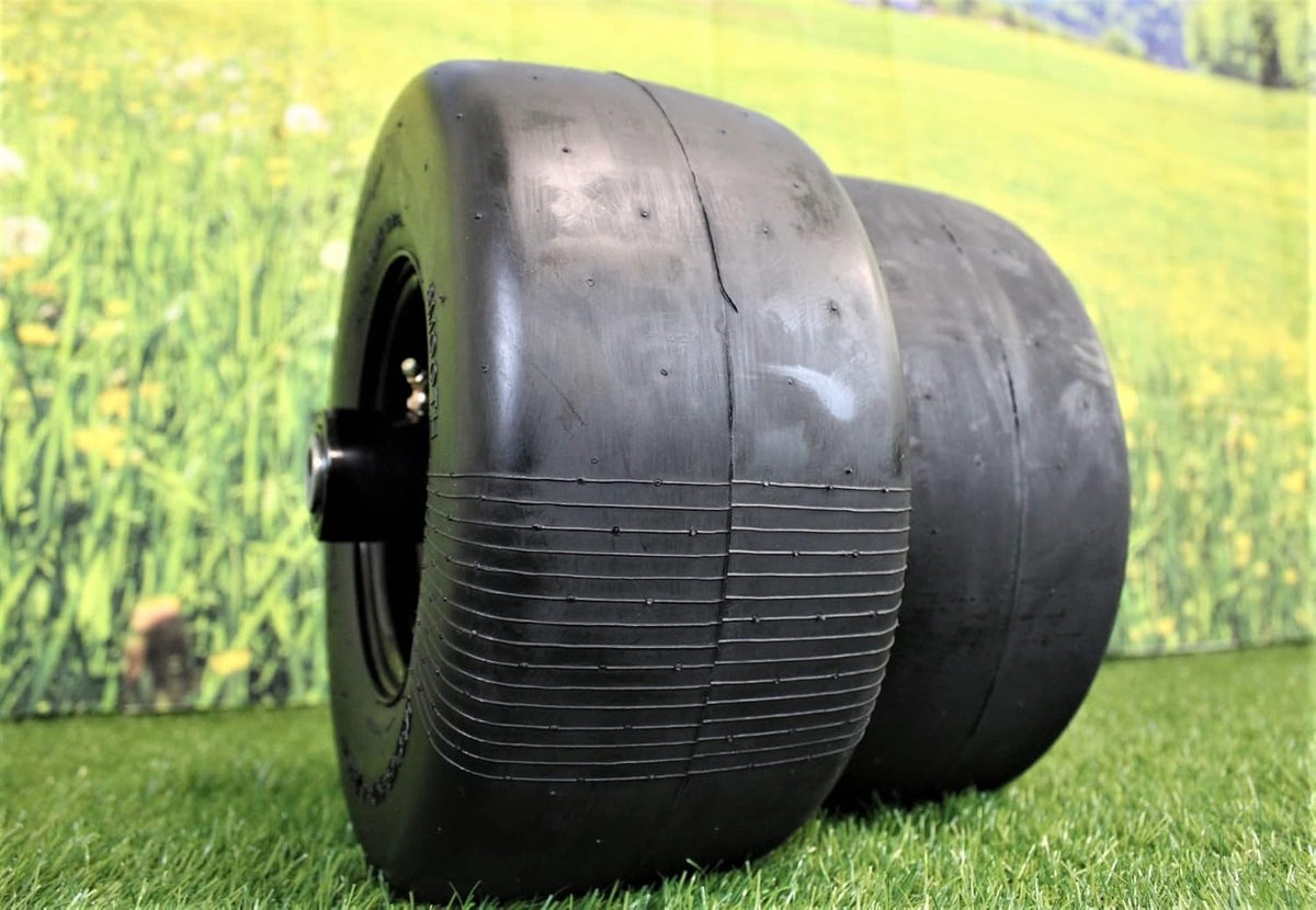 13x6.50-6 Semi-Pneumatic Flat Free Smooth with 6x4.5 Black Wheel (Qty: 1)