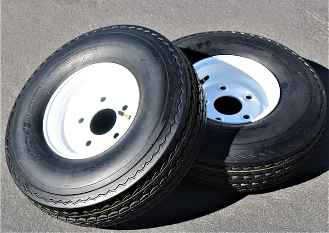 Antego Tire and Wheel (Set of 2) 5.70x8 Trailer Tire and Wheel Assemblies (2)