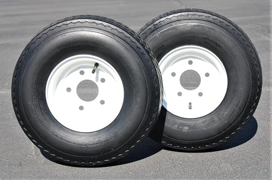 Antego Tire and Wheel (Set of 2) 5.70x8 Trailer Tire and Wheel Assemblies (2)