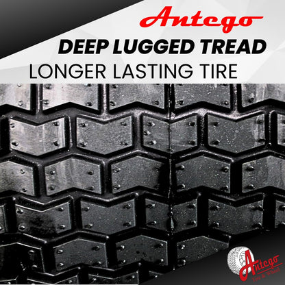 20x10.00-8 Tires with 8x7 John Deere Yellow Wheels 2 Ply for Lawn & Garden Mower Turf (3)