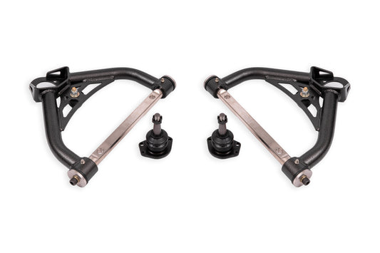 BMR Suspension BMR 70-81 Chevrolet Camaro Non-Adj. Upper A-Arms w/ 0.5in Tall Ball Joint (Delrin) -Black Hammertone AAU322H