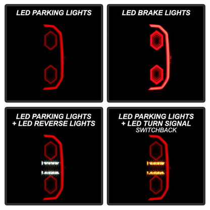 SPYDER xTune 14-21 Toyota Tundra Full LED Mirror 3D Tail Lights - Black (ALT-CH-TTU14-FLED-BK) 9951466