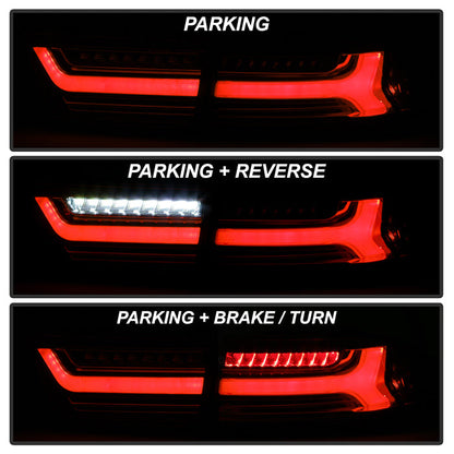 SPYDER xTune 06-08 Acura TSX Light Bar LED 4pcs Tail Lights - Red Clear (ALT-JH-ATSX06-LBLED-RC) 9047527