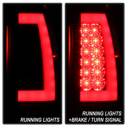 SPYDER xTune 03-06 Chevy Silverado 1500 Light Bar Style LED Tail Lights - Red Clear (ALT-JH-CS03-LBLED-RC) 9036828