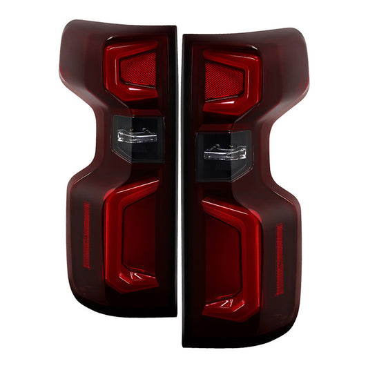 SPYDER 19-20 Chevy Silverado (For Factory Halogen Models) Light Bar LED Tail Light - Red Smoked 9050541