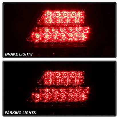 SPYDER Xtune 98-11 Ford Crown Victoria LED Tail Lights -Red Clear ALT-JH-CVIC98-LED-PI-RC 9032868