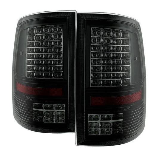 SPYDER xTune Dodge Ram 1500 09-14 - C Shape LED Tail Lights- Black Smoked ALT-JH-DR09-LED-CS-BSM 9036385