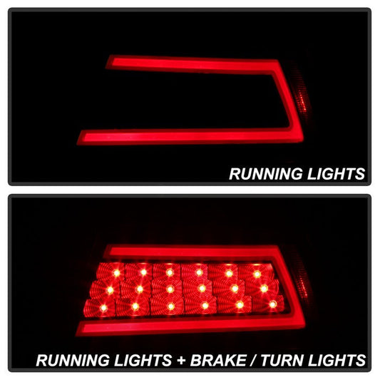 SPYDER xTune 10-12 Ford Fusion Light Bar LED Tail Lights - Black Smoked (ALT-JH-FFU10-LBLED-BSM) 9041662