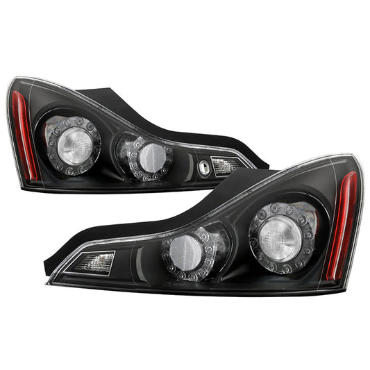 SPYDER 08-13 Infiniti G35 G37 Coupe Only / Q60 14-15 OEM Style Tail Lights - Black 9047534
