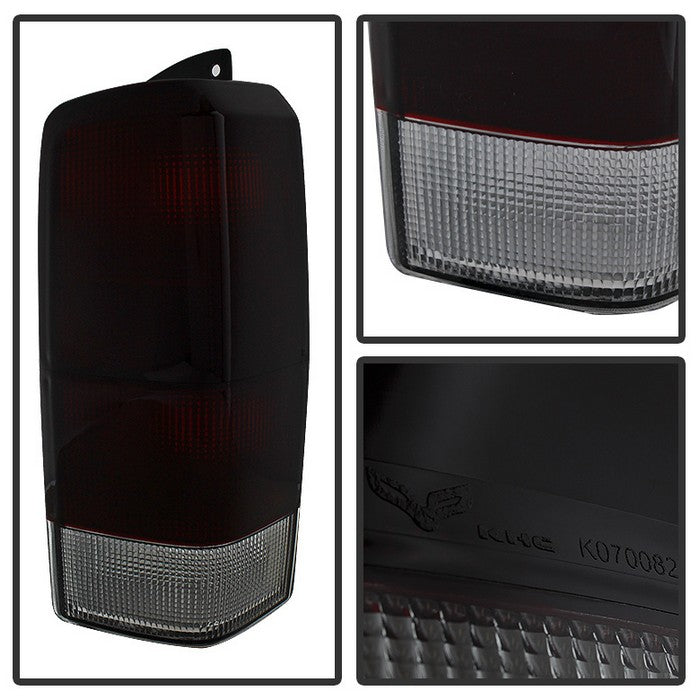 Spyder Xtune Jeep Cherokee 1997-2001 OEM Style Tail Lights Red Smoked Alt-Jh-JC97-Oe-Rsm