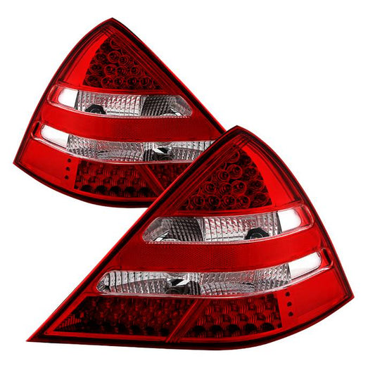 SPYDER Xtune Mercedes R170 Slk 98-04 LED Tail Lights ( R171 Amg Look ) Red Clear ALT-JH-MBR17098-LED-RC 9030192