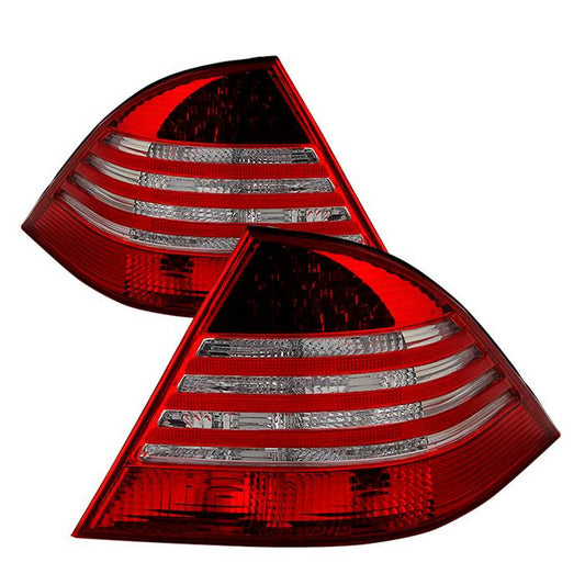 SPYDER Xtune Mercedes Benz W220 S-Class 00-05 LED Tail Lights Red Clear ALT-JH-MBW220-LED-RC 9028441