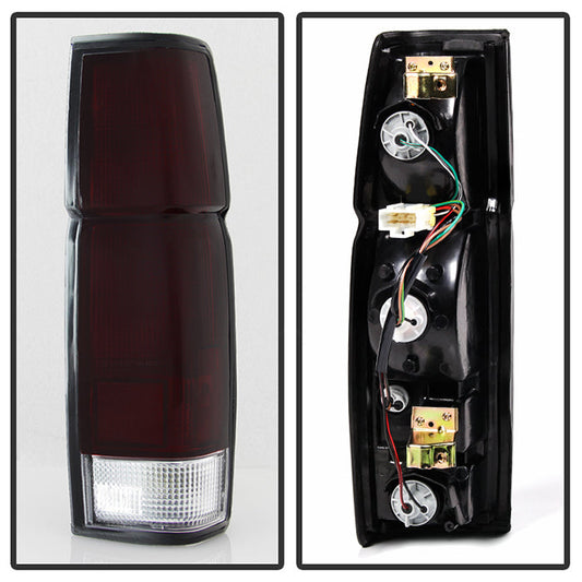 SPYDER 86-97 Nissan Hardbody Pickup OEM Tail Lights - Red Smoke 9047138