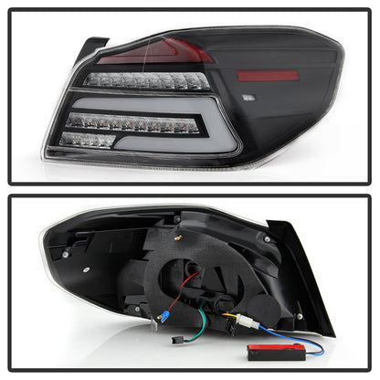 SPYDER 15-19 Subaru Impreza/WRX STi Light Bar LED Tail Lights - Black 9049095